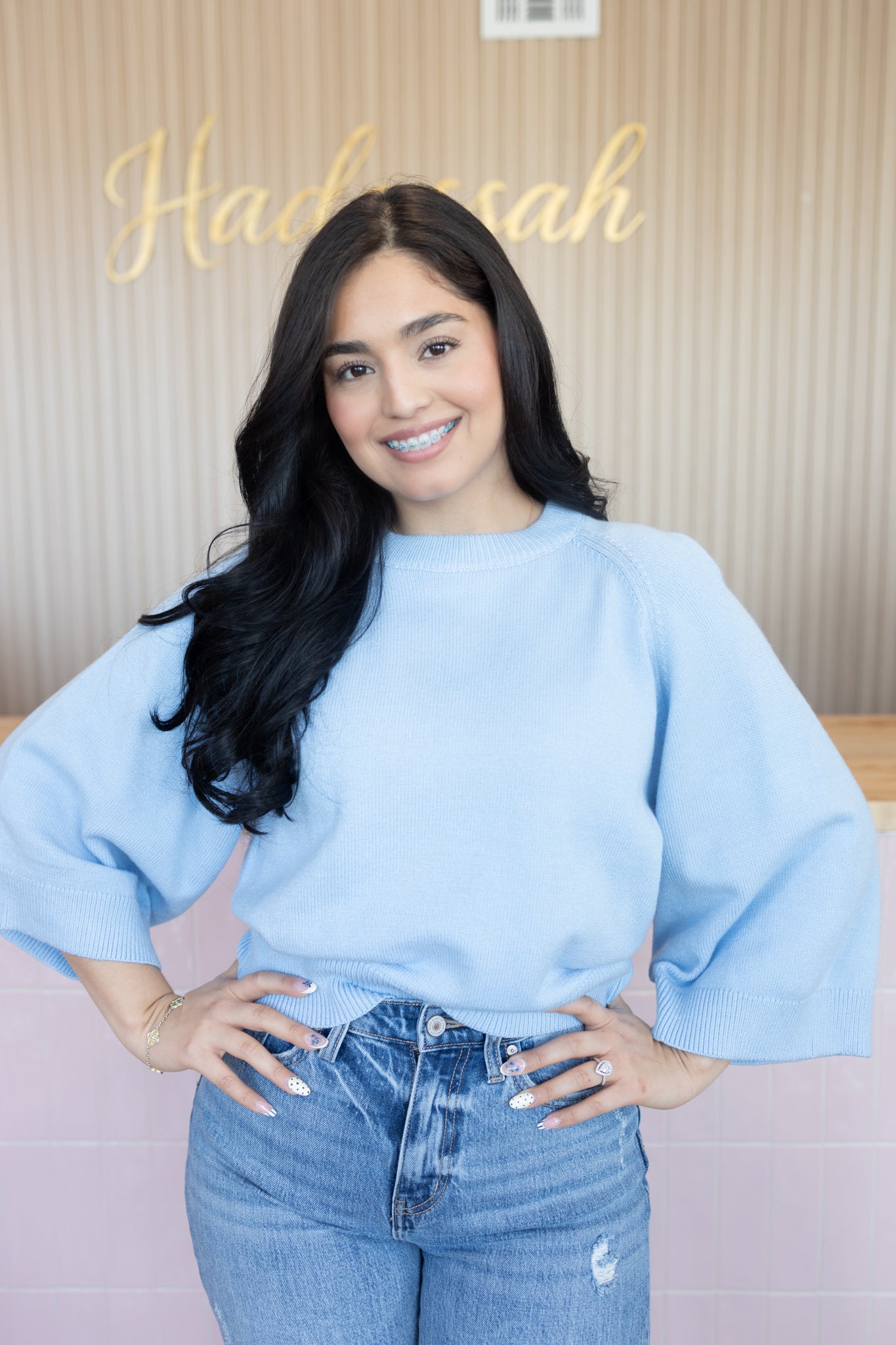 Pure Grace blue blouse