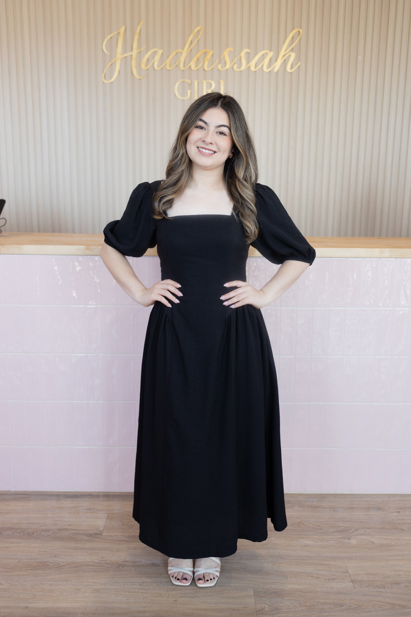 Elbony Black Petal Dress