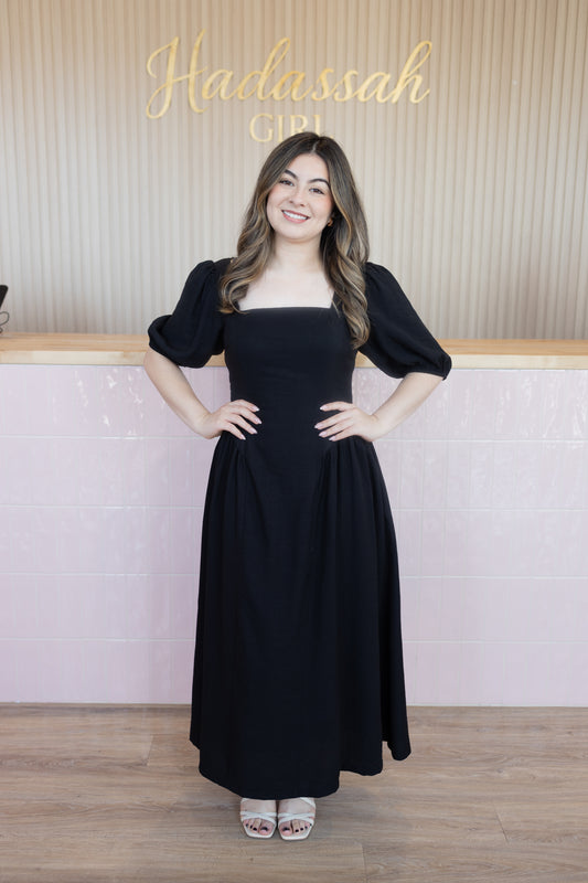 Elbony Black Petal Dress