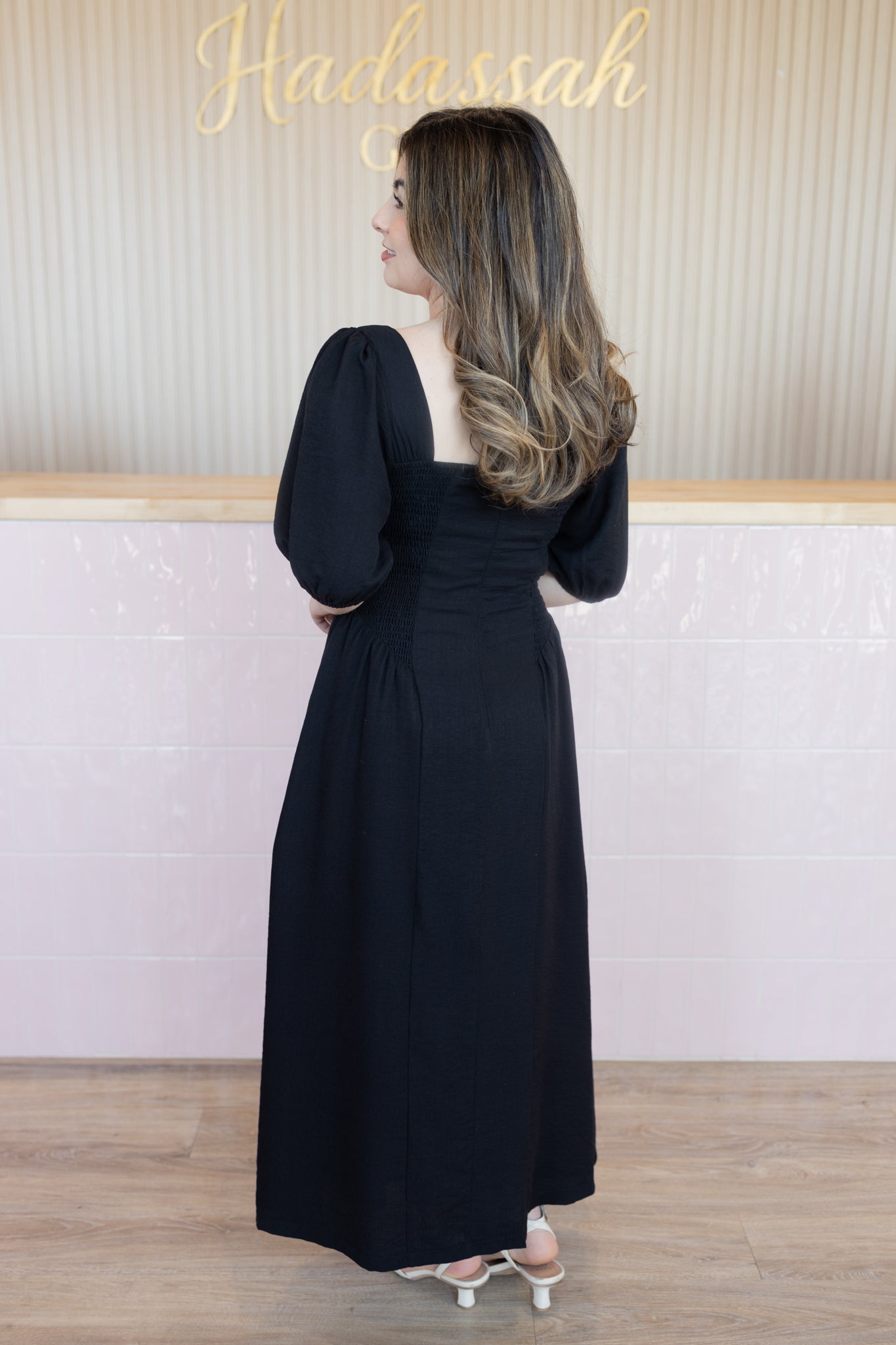 Elbony Black Petal Dress