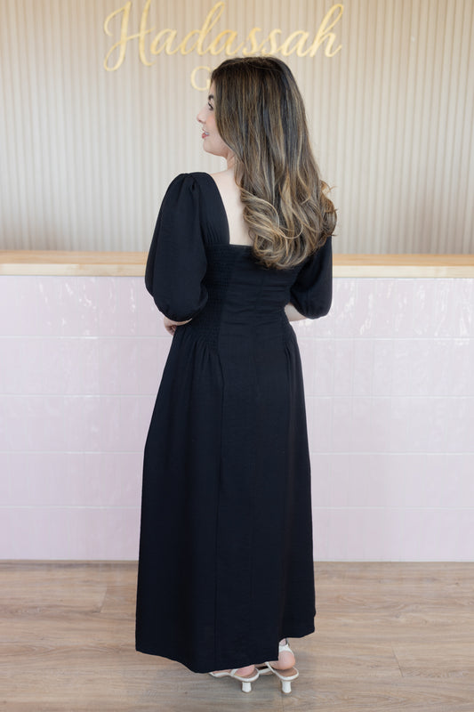 Elbony Black Petal Dress