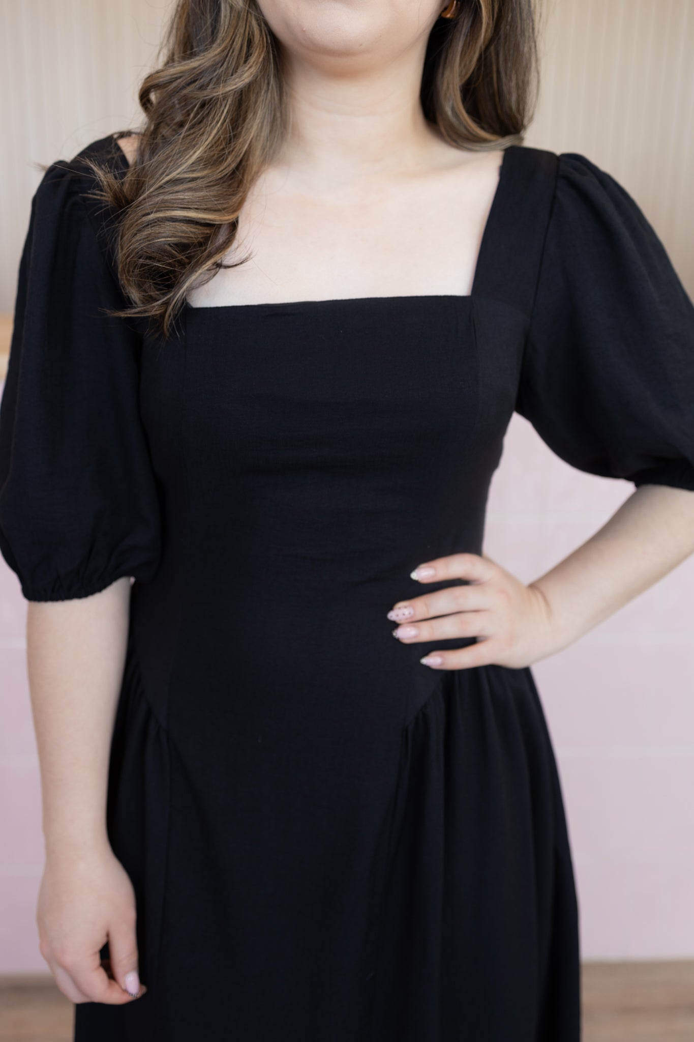 Elbony Black Petal Dress
