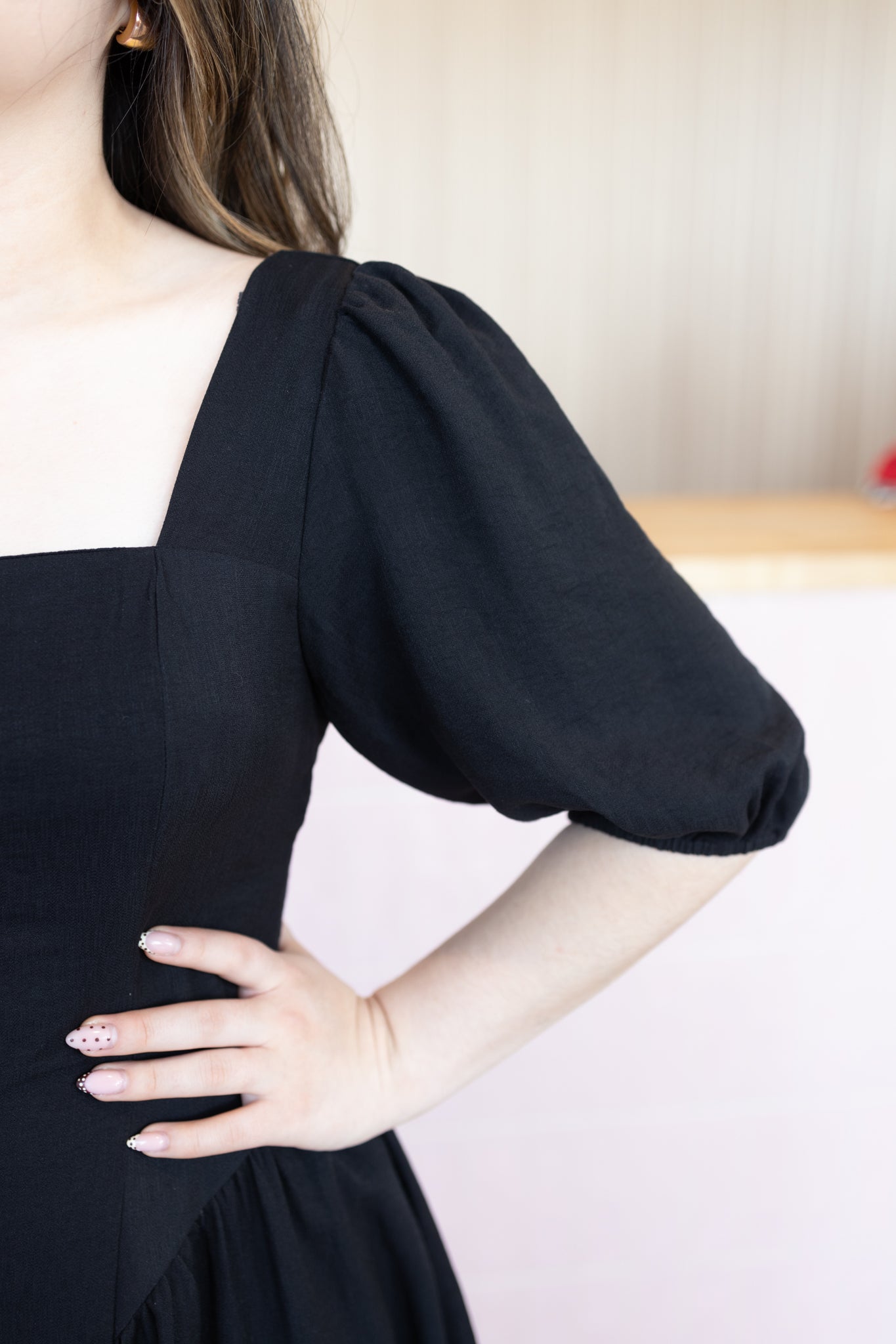 Elbony Black Petal Dress