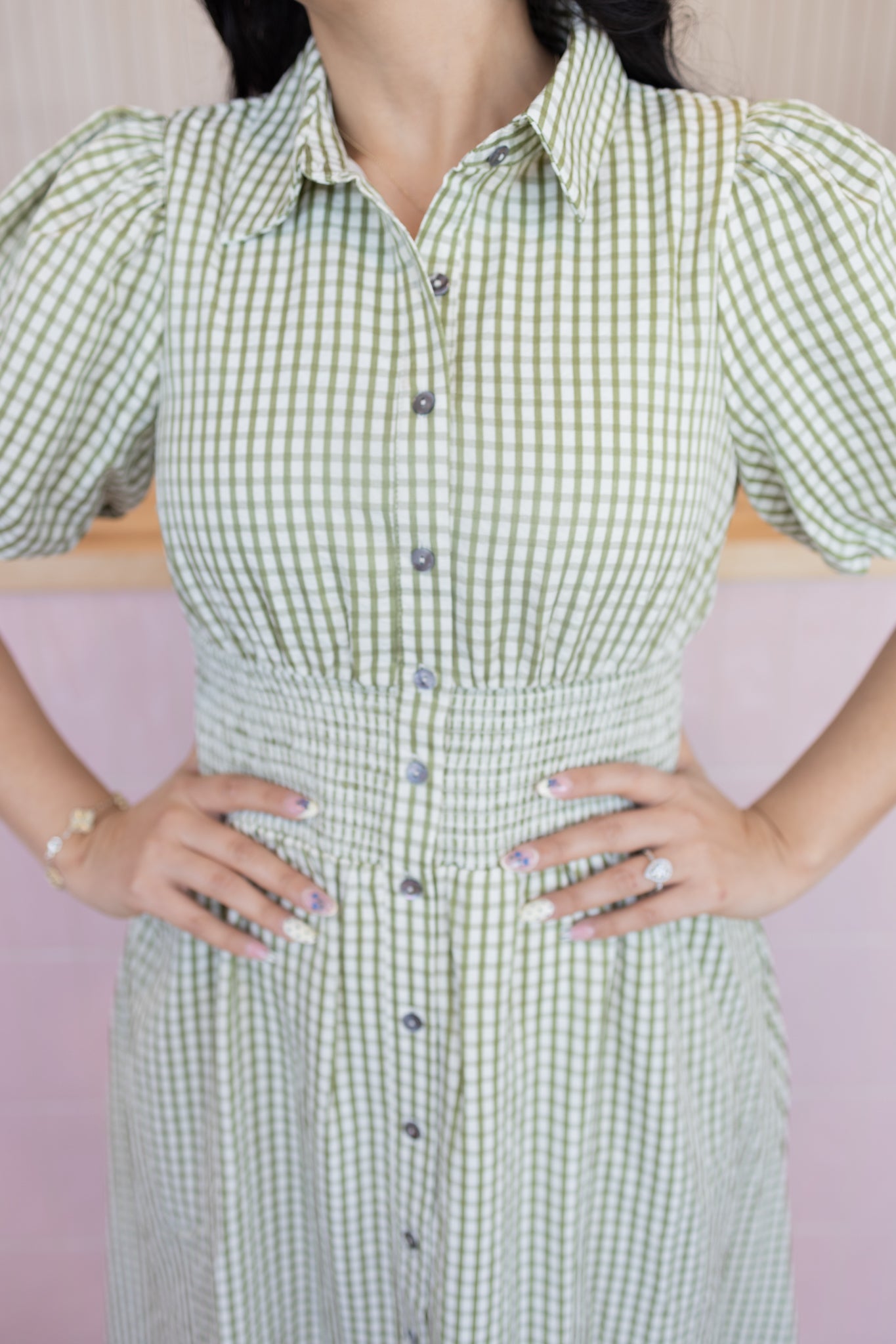 Dainty Green Daisy Dress
