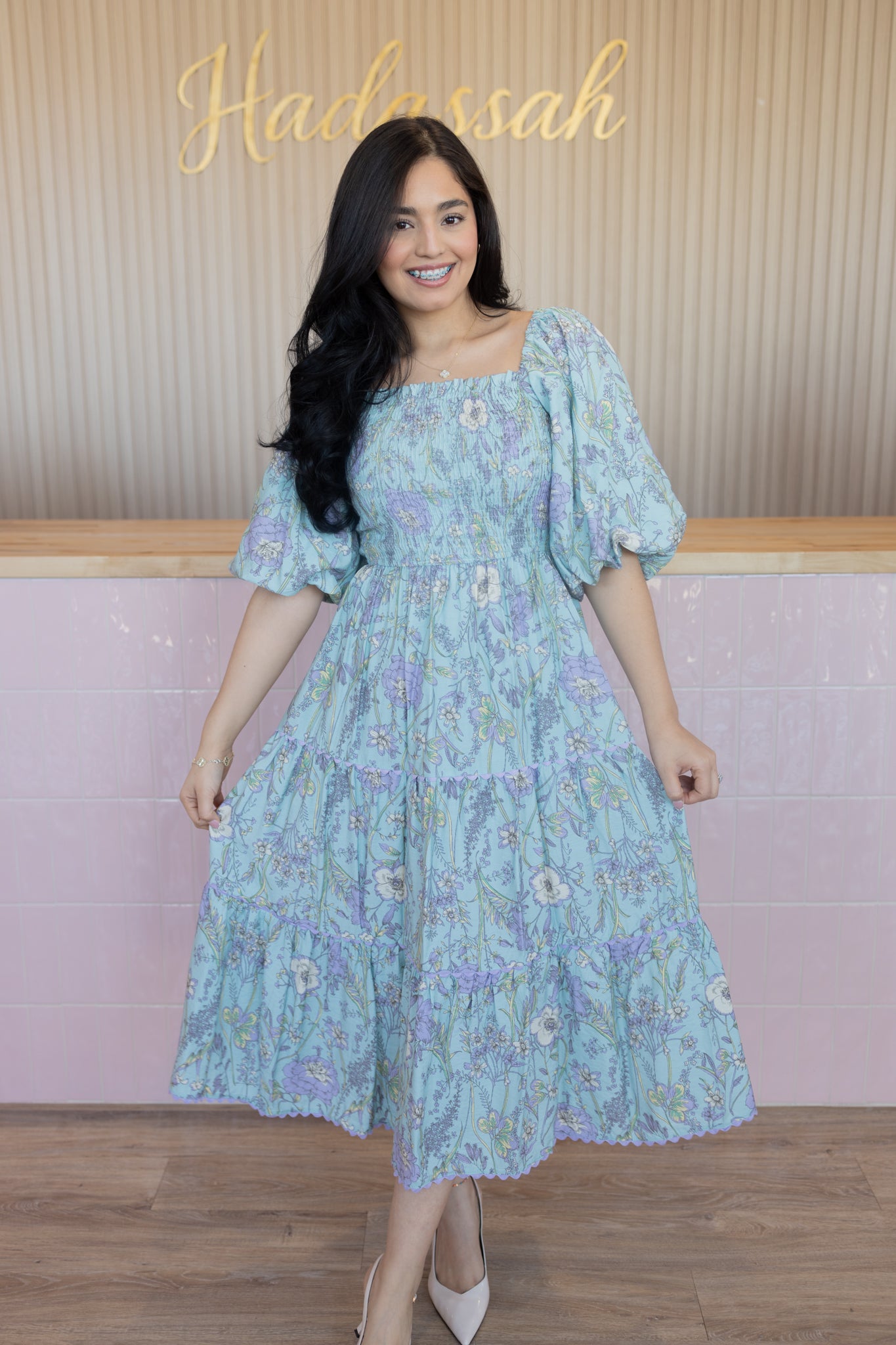 floral breeze midi dress