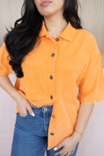 Load image into Gallery viewer, Easy days orange washed shirt

