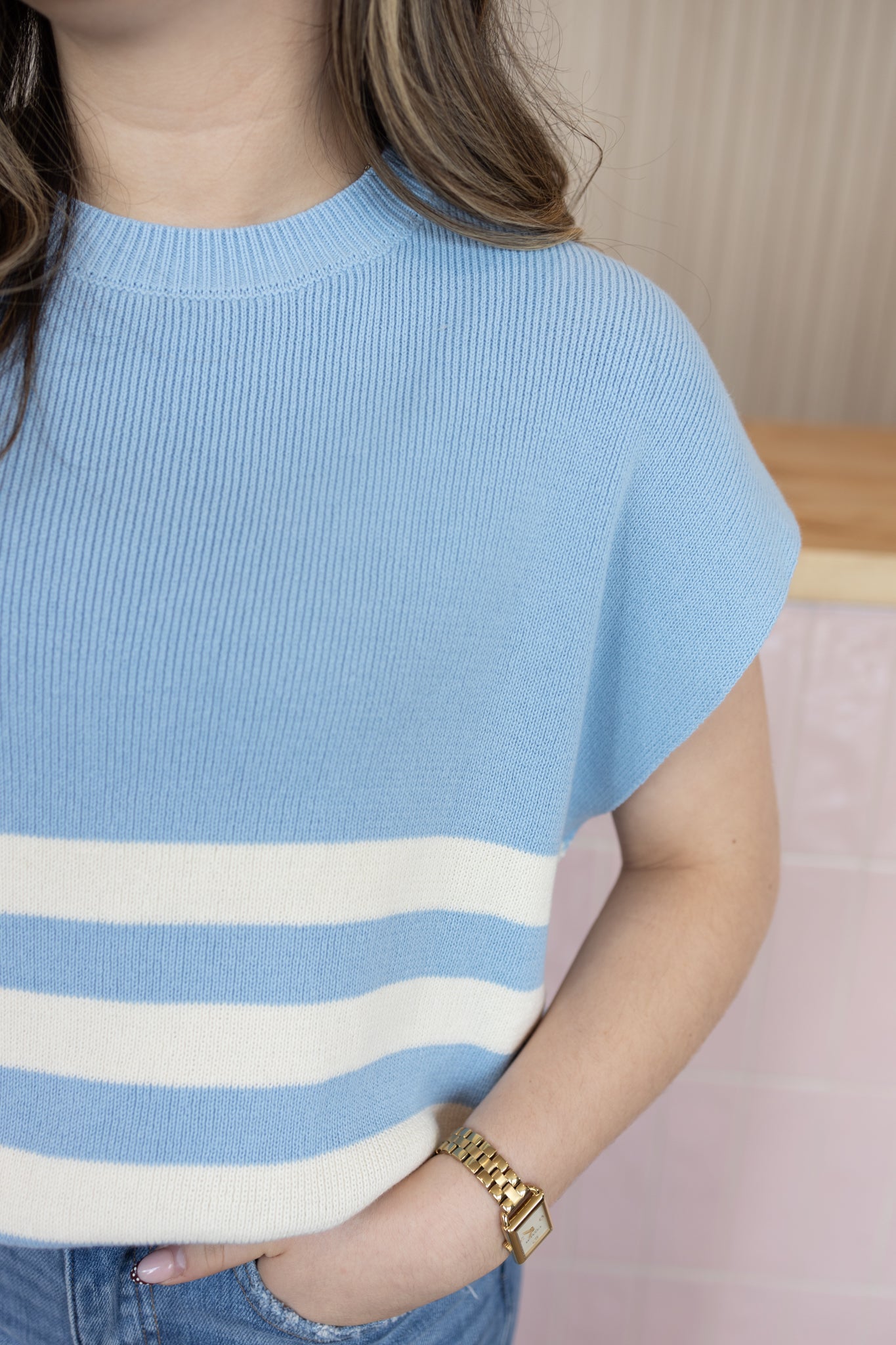 BIANCA LT BLUE TOP