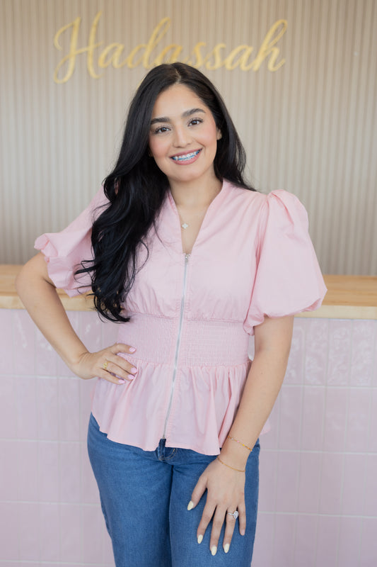 GOLDIE PINK BLOUSE