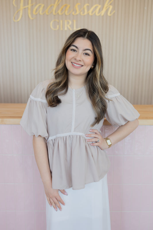 VIOLETTE CREAM BLOUSE