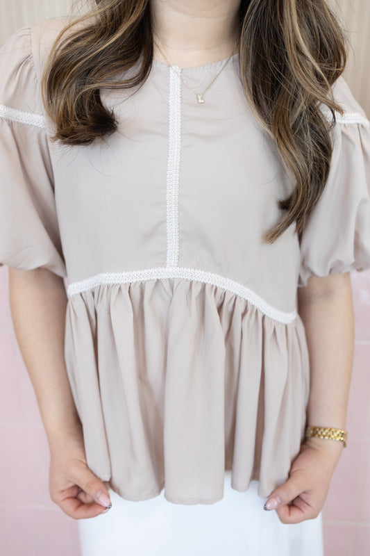 VIOLETTE CREAM BLOUSE