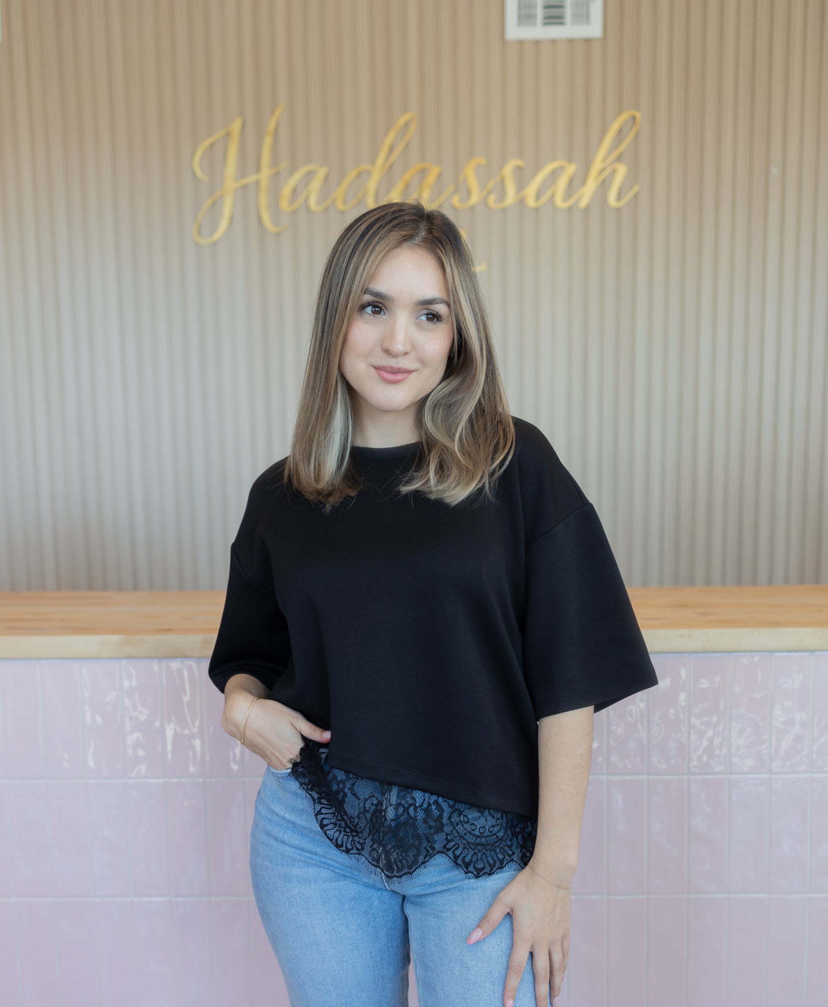 PRE ORDER Easy elegance black blouse