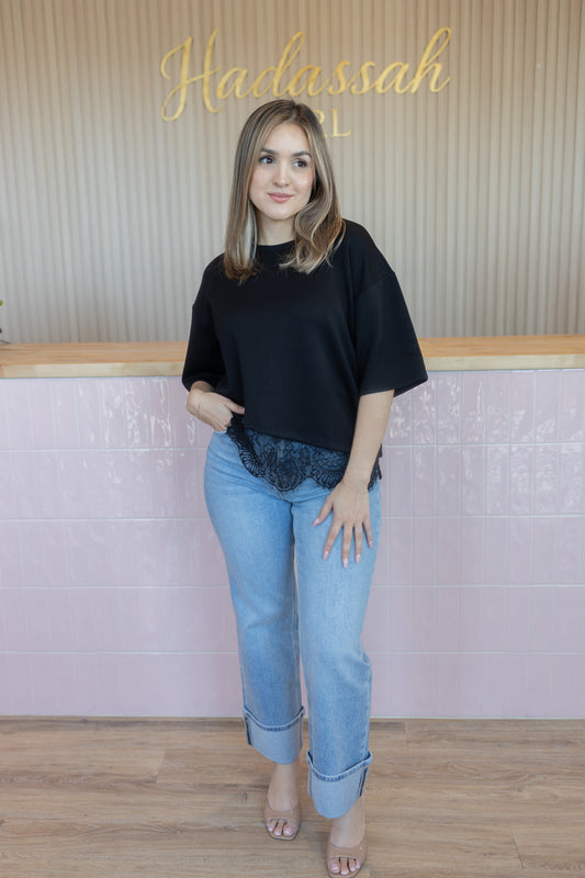 Easy elegance black blouse