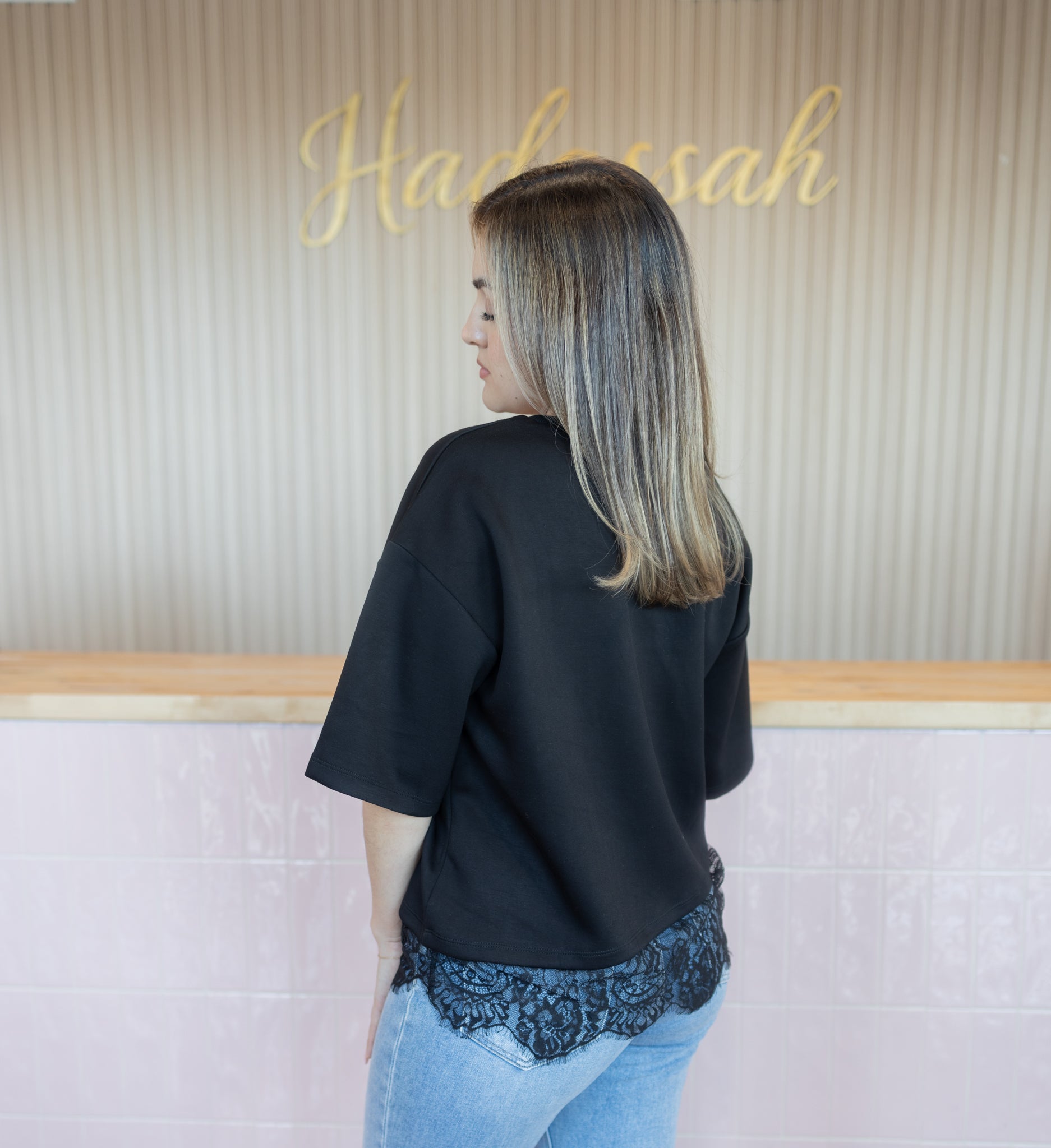 PRE ORDER Easy elegance black blouse