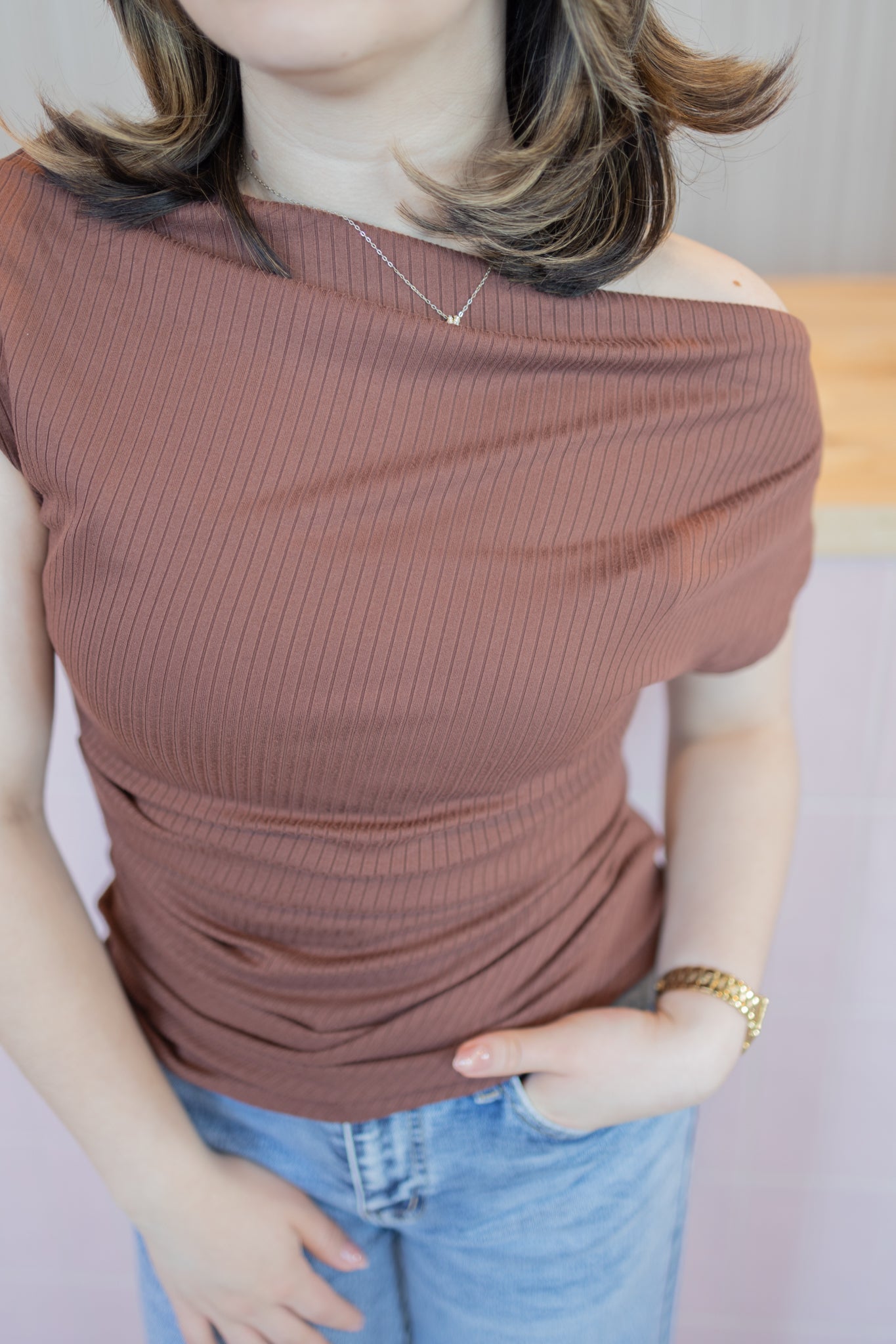 Gia Brown Top
