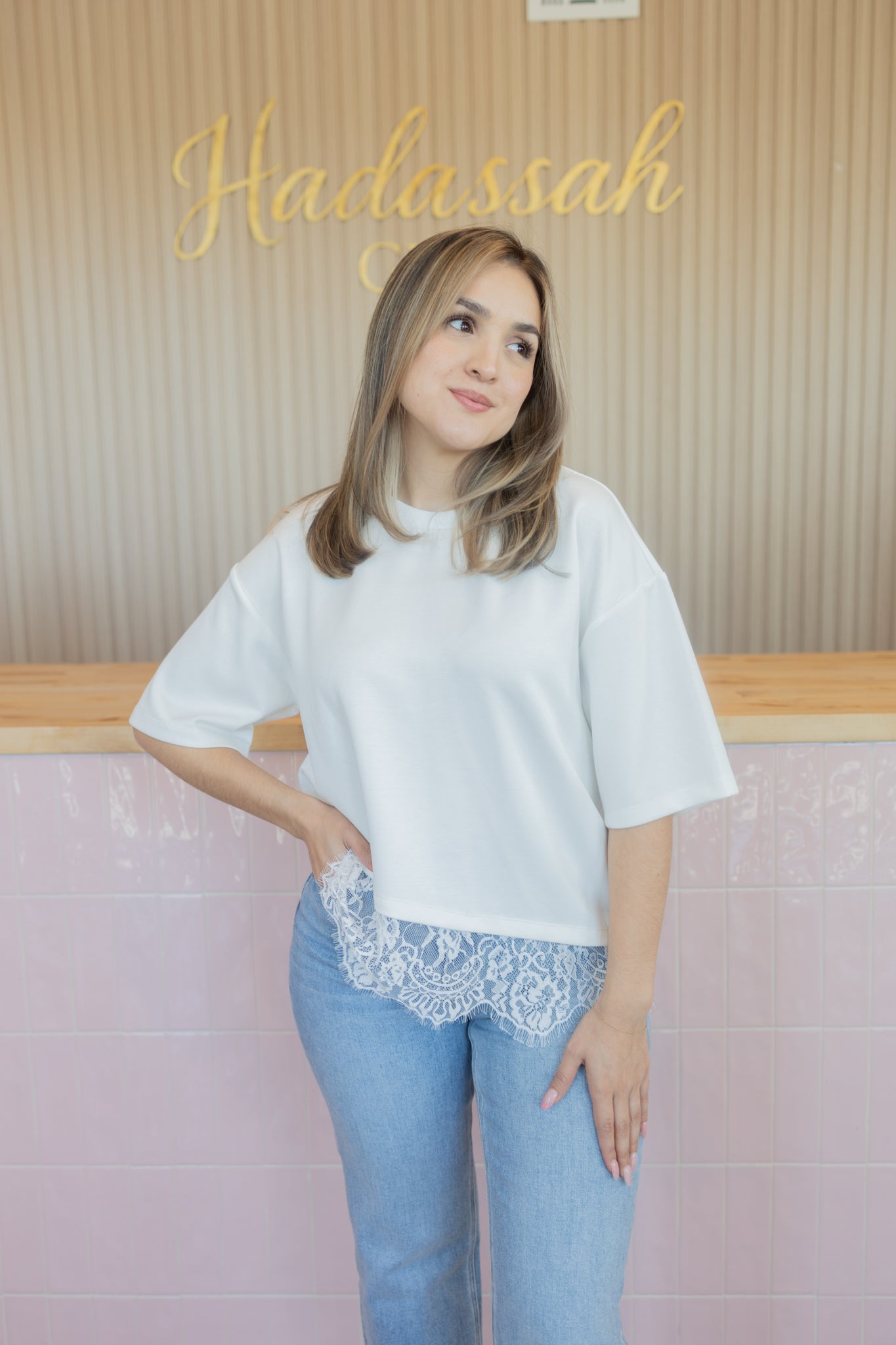 easy elegance white blouse