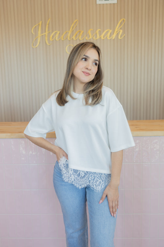 easy elegance white blouse