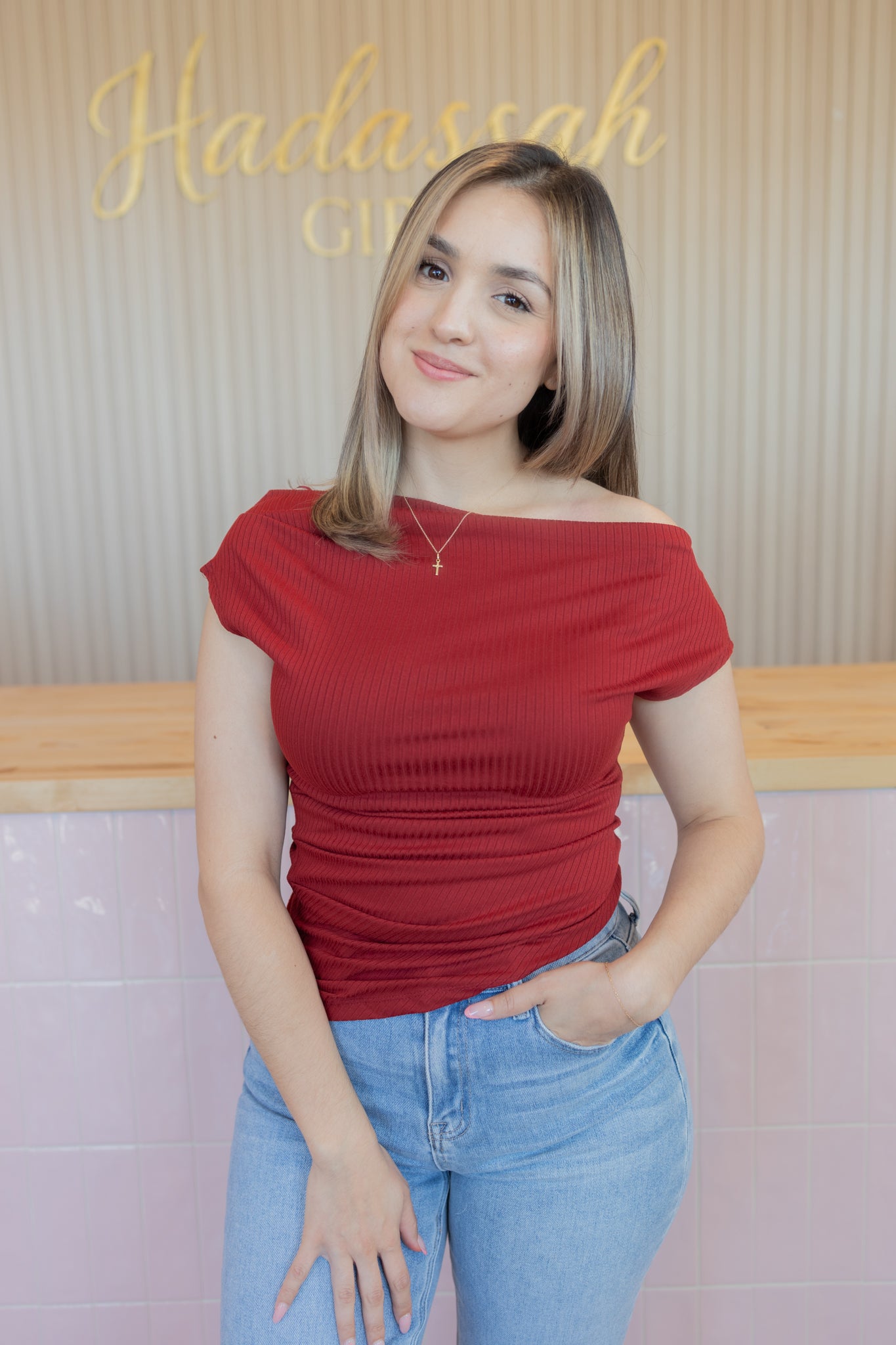 GIA BURGANDY TOP