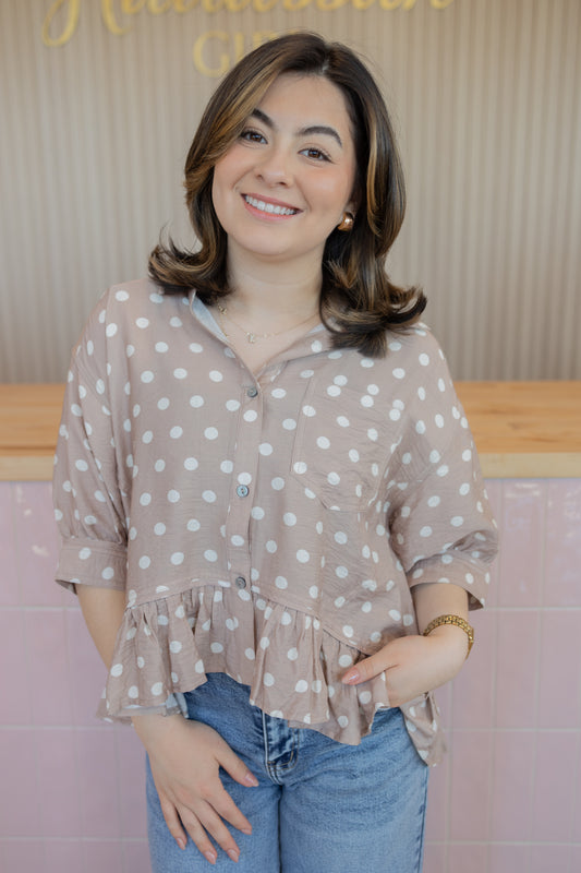 Pretty polka sand top