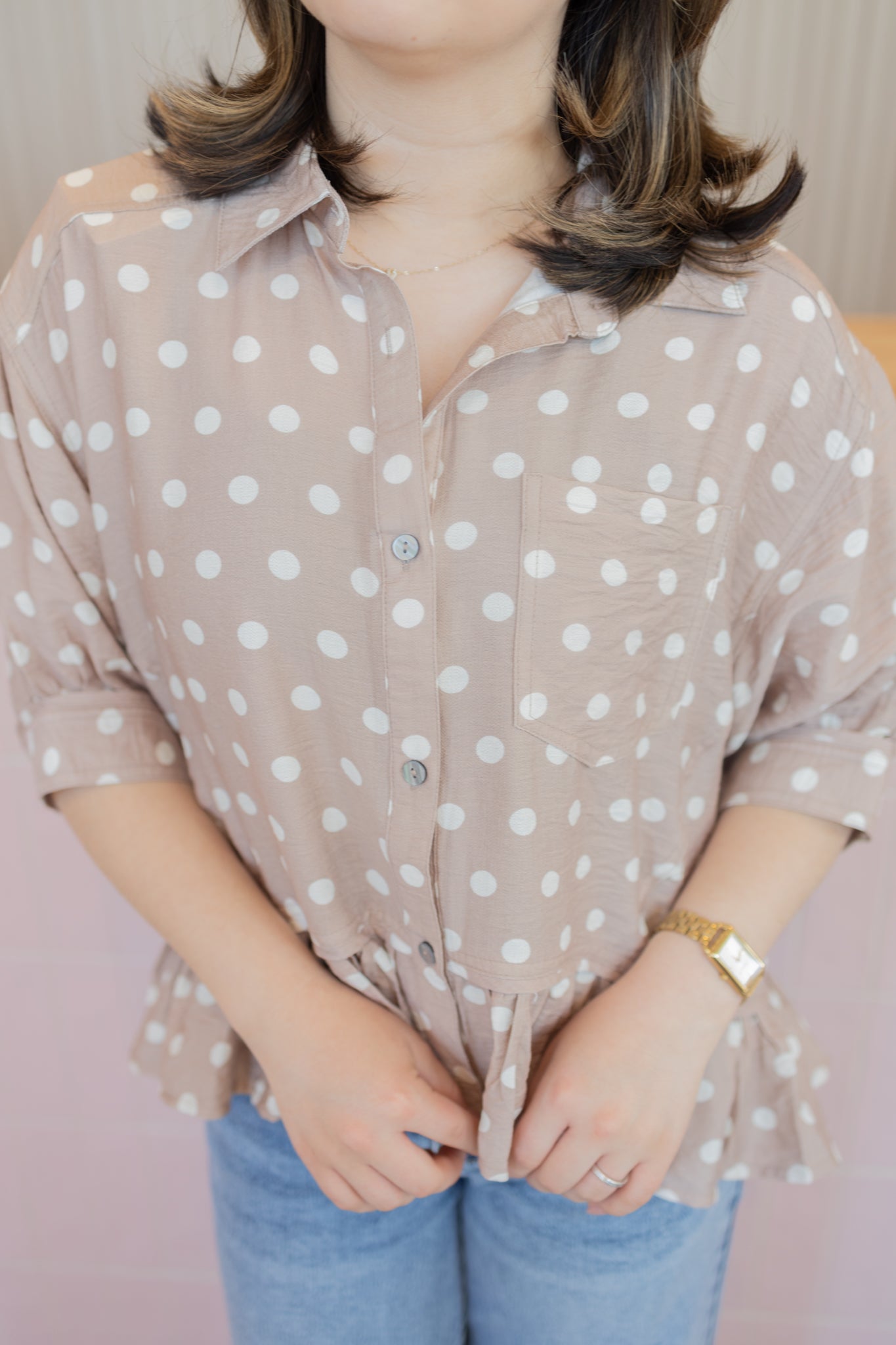 Pretty polka sand top