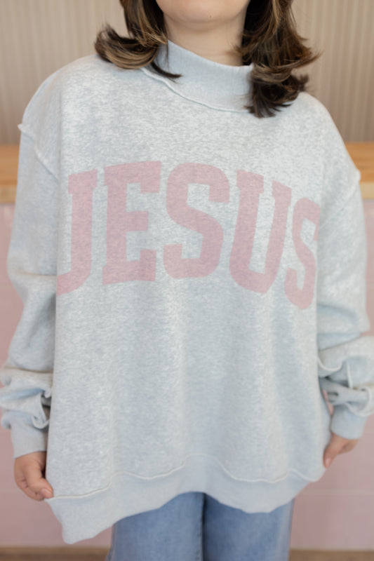 JESUS REVERSIBLE PINK SWEATER