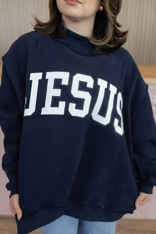 JESUS NAVY SWEATER
