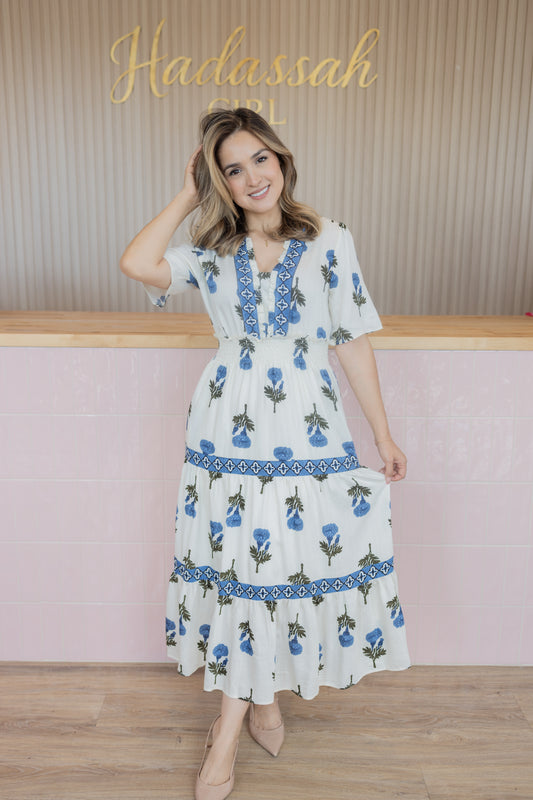 HYDRANGEA BLUE CHARM DRESS
