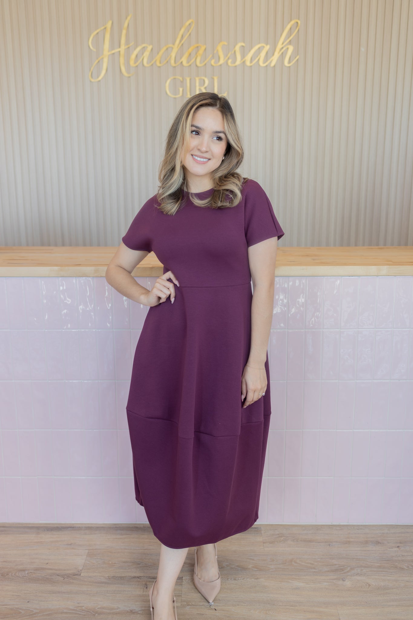 AUBREY WINE DRESS