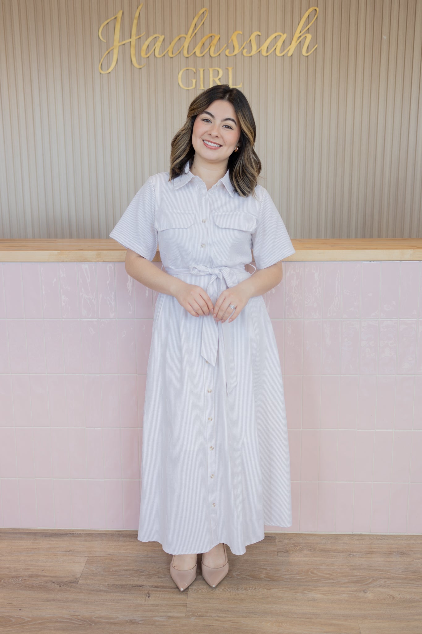 JACKY IVORY MIDI DRESS