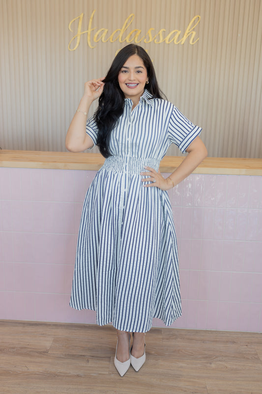 Yosmeri Navy Blue Dress