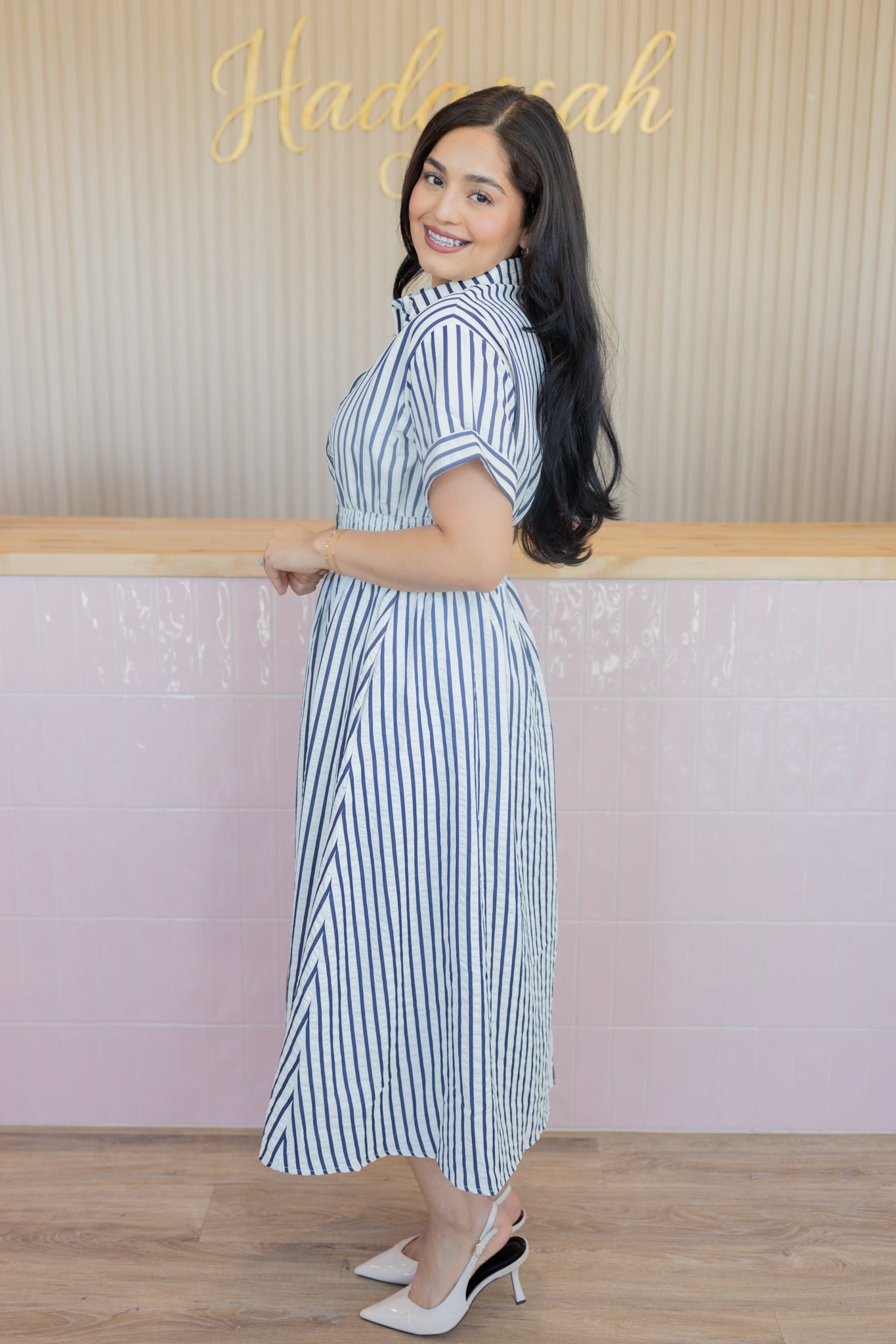 Yosmeri Navy Blue Dress
