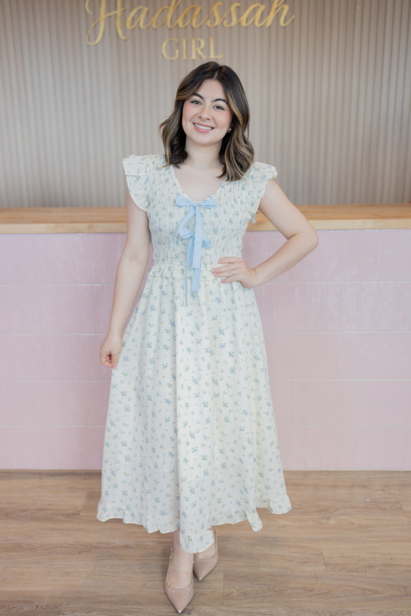 BRICEIDA FLORAL MIDI DRESS