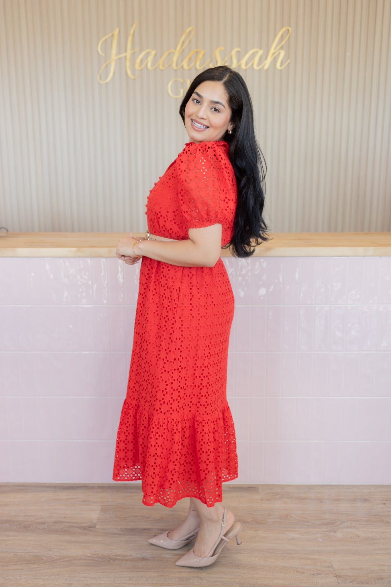 costal muse red dress