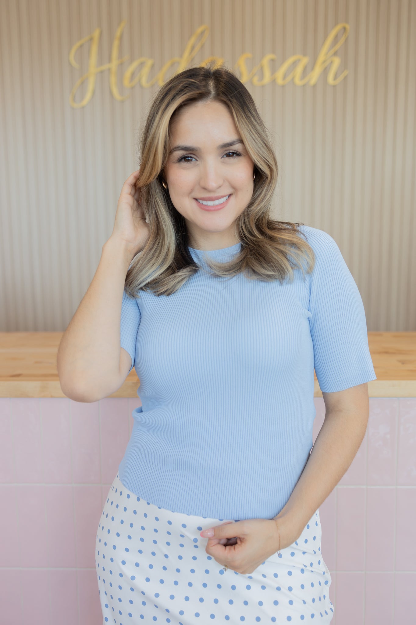 AMELIE BLUE TOP