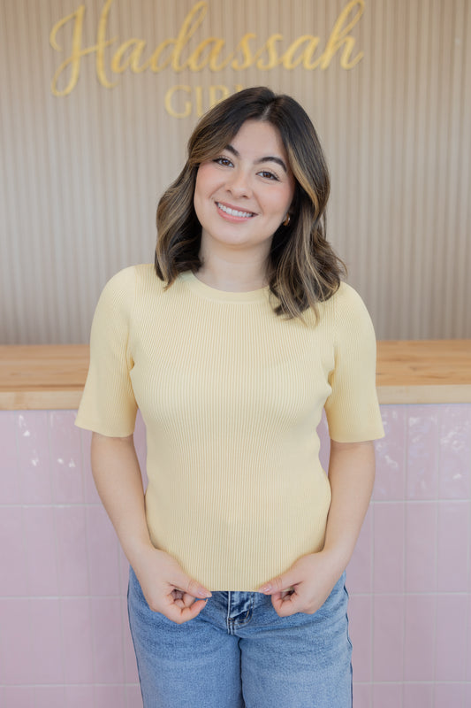 AMELIE BUTTERYELLOW TOP