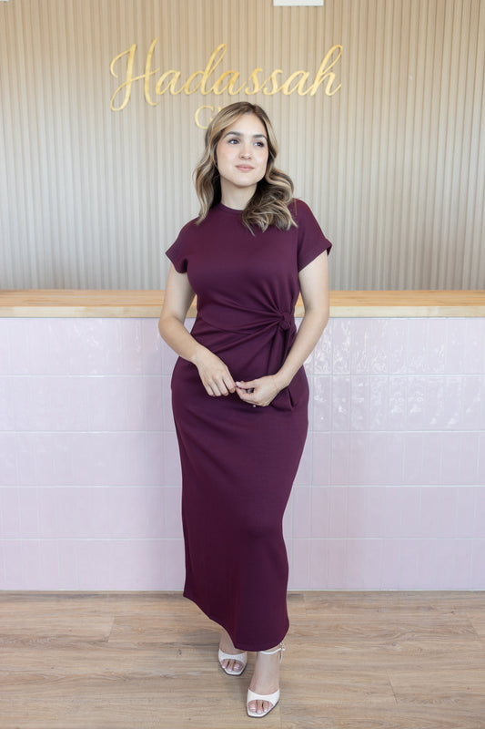 RADIANT WINE DRESS