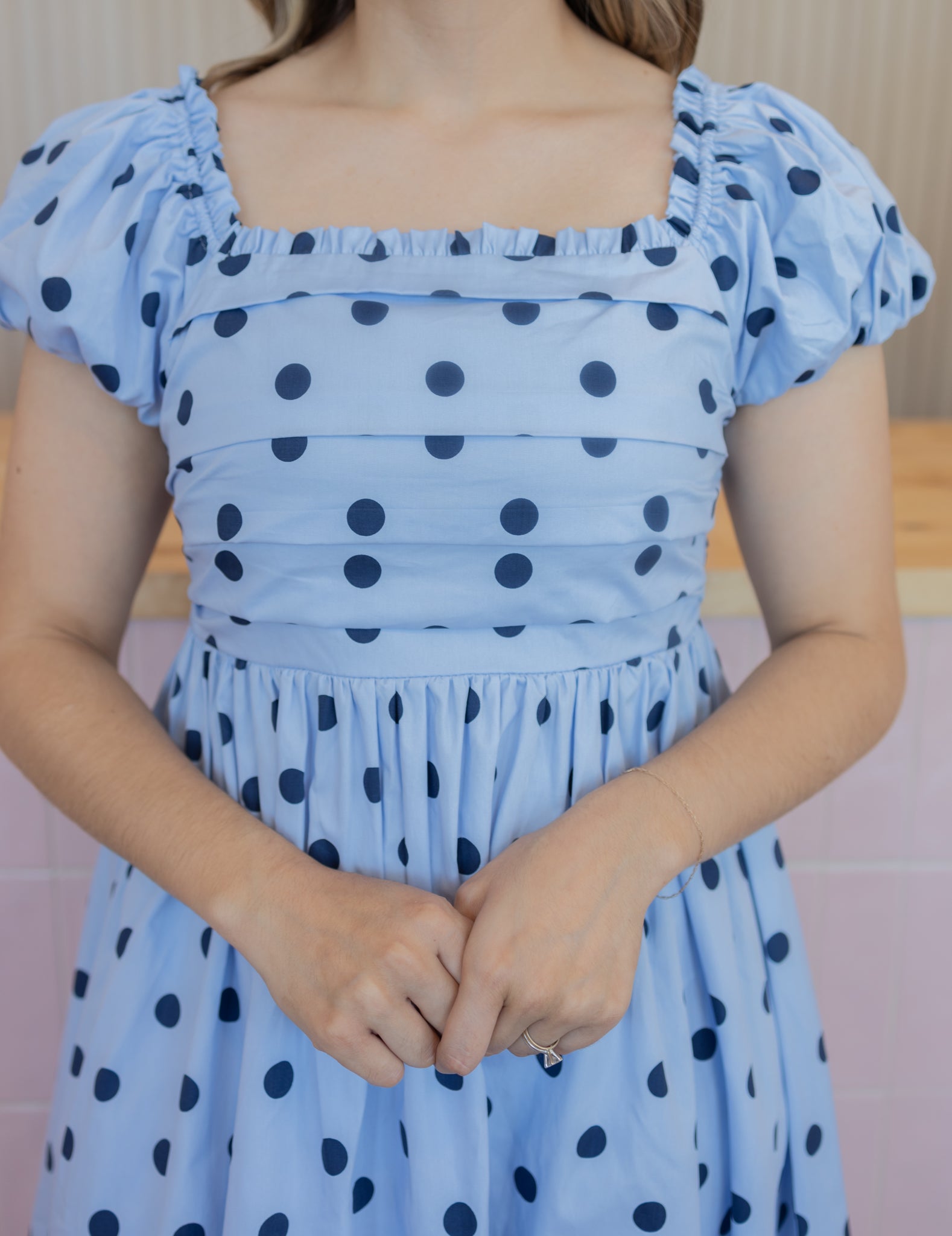 SKY POLKA DOT DRESS