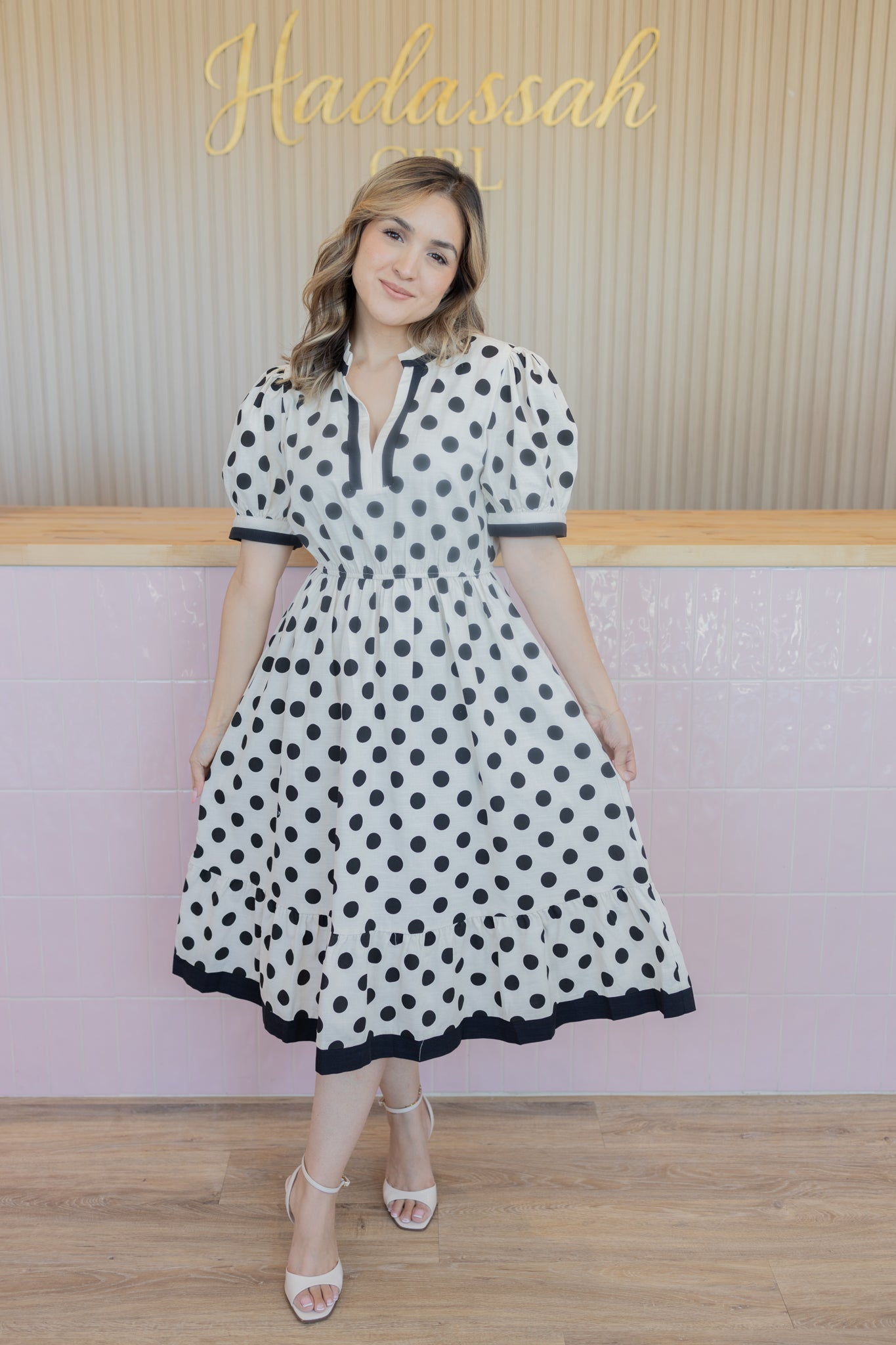 DOTTY DARLING BLACK DRESS