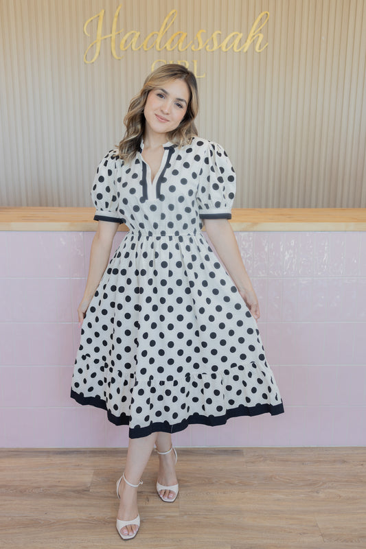 DOTTY DARLING BLACK DRESS