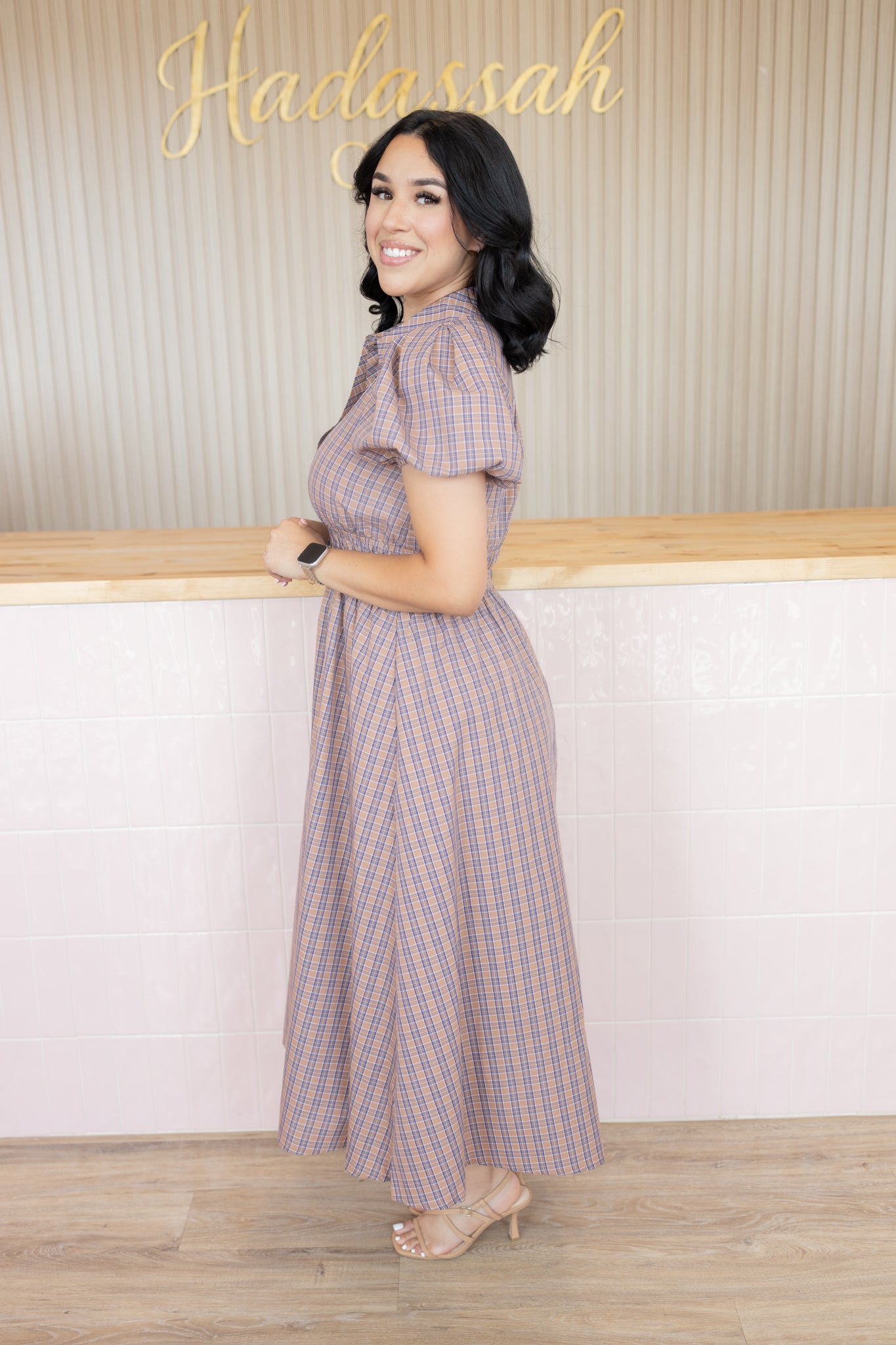 EMMELINE CAMEL MIDI DRESS