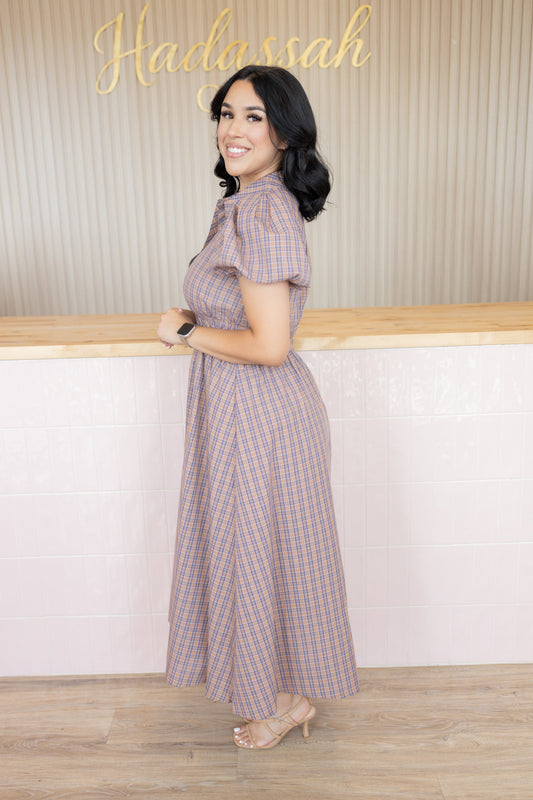 PRE-ORDER EMMELINE CAMEL MIDI DRESS