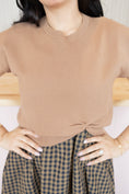 Load image into Gallery viewer, IVY POLK DOT CAMEL DRESS

