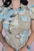 Load image into Gallery viewer, HEATHER OLIVE FLORAL DRESS

