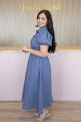 Load image into Gallery viewer, EMMELINE BLUE MIDI DRESS
