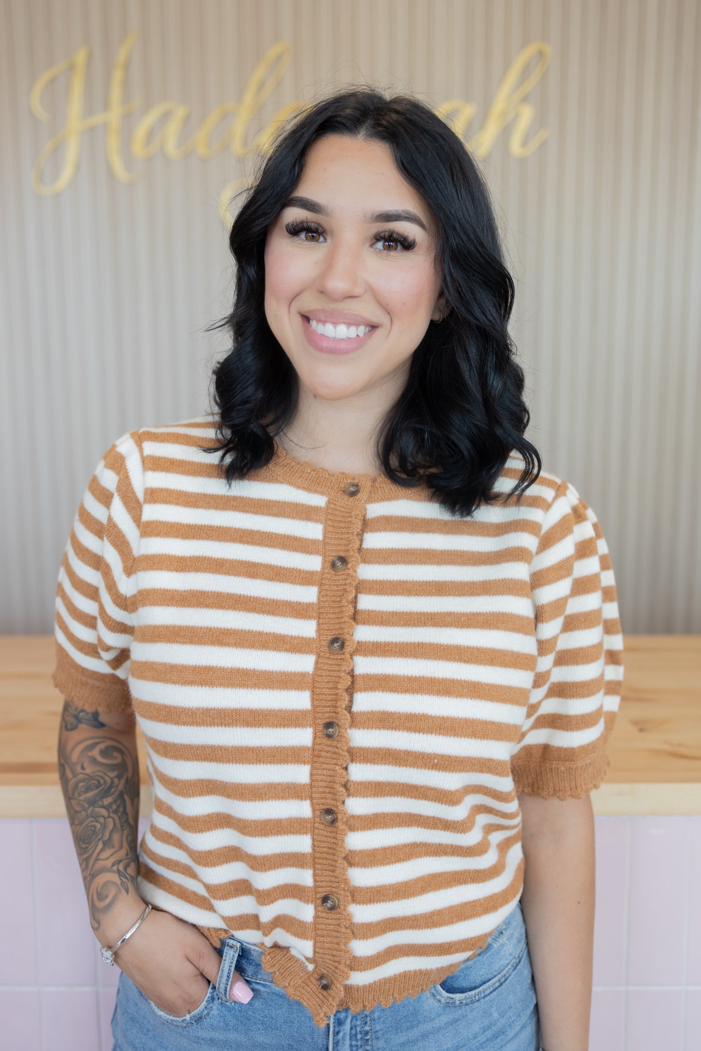 Angie taupe cardigan