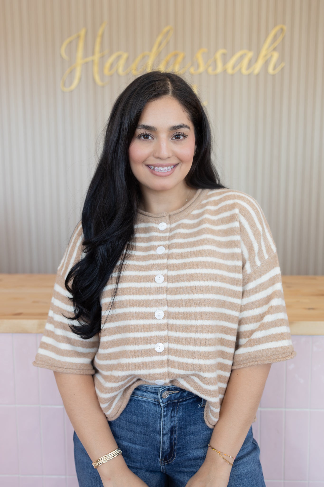 Clara sand swtaer top