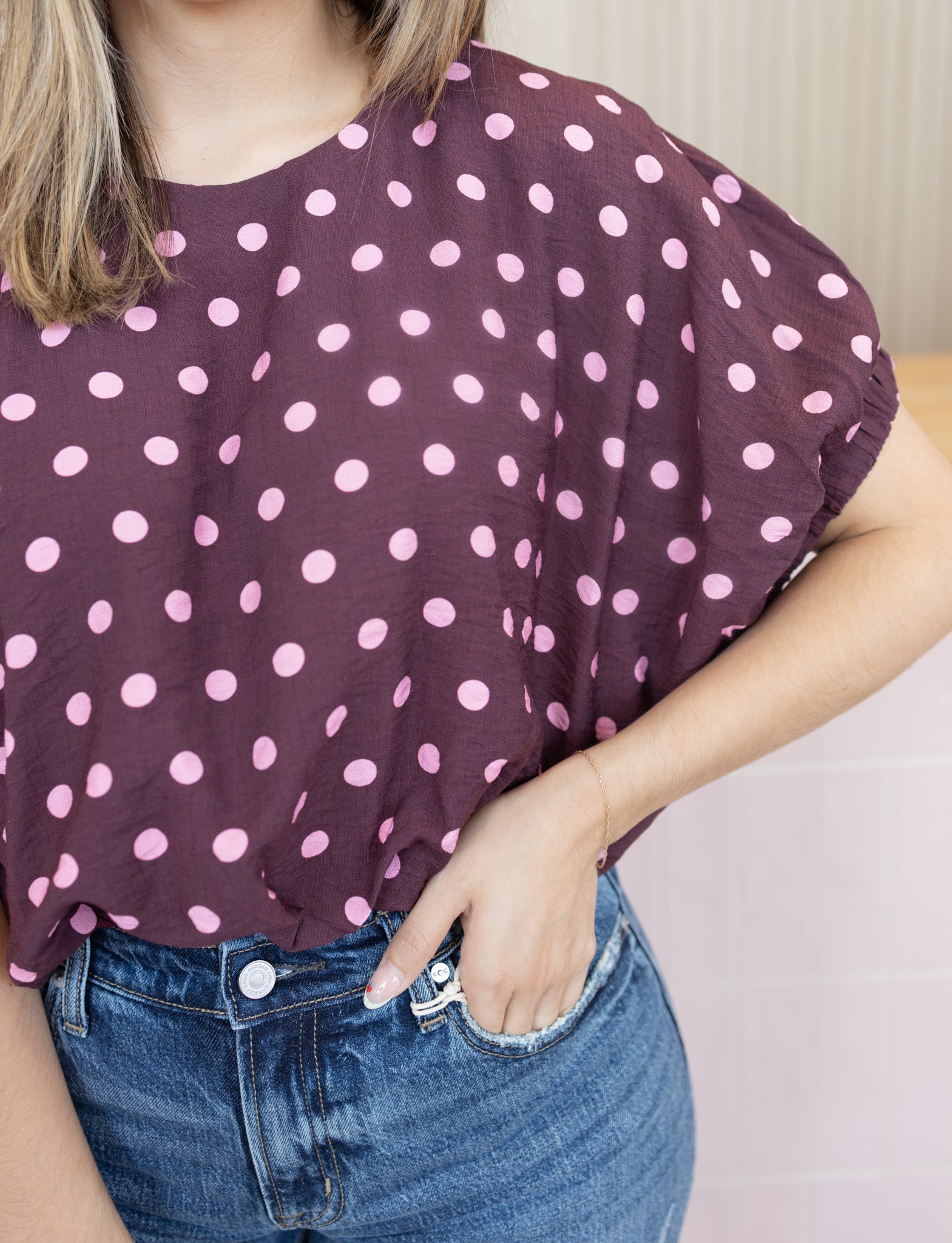MADDISON WINE BLOUSE