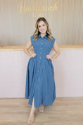 Load image into Gallery viewer, BRISSA BLUE MIDI DRESS
