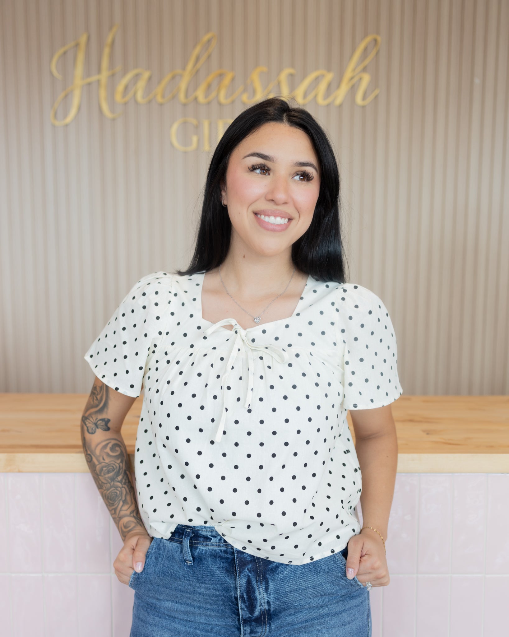 Hallie polk dot blouse(mommy & me)