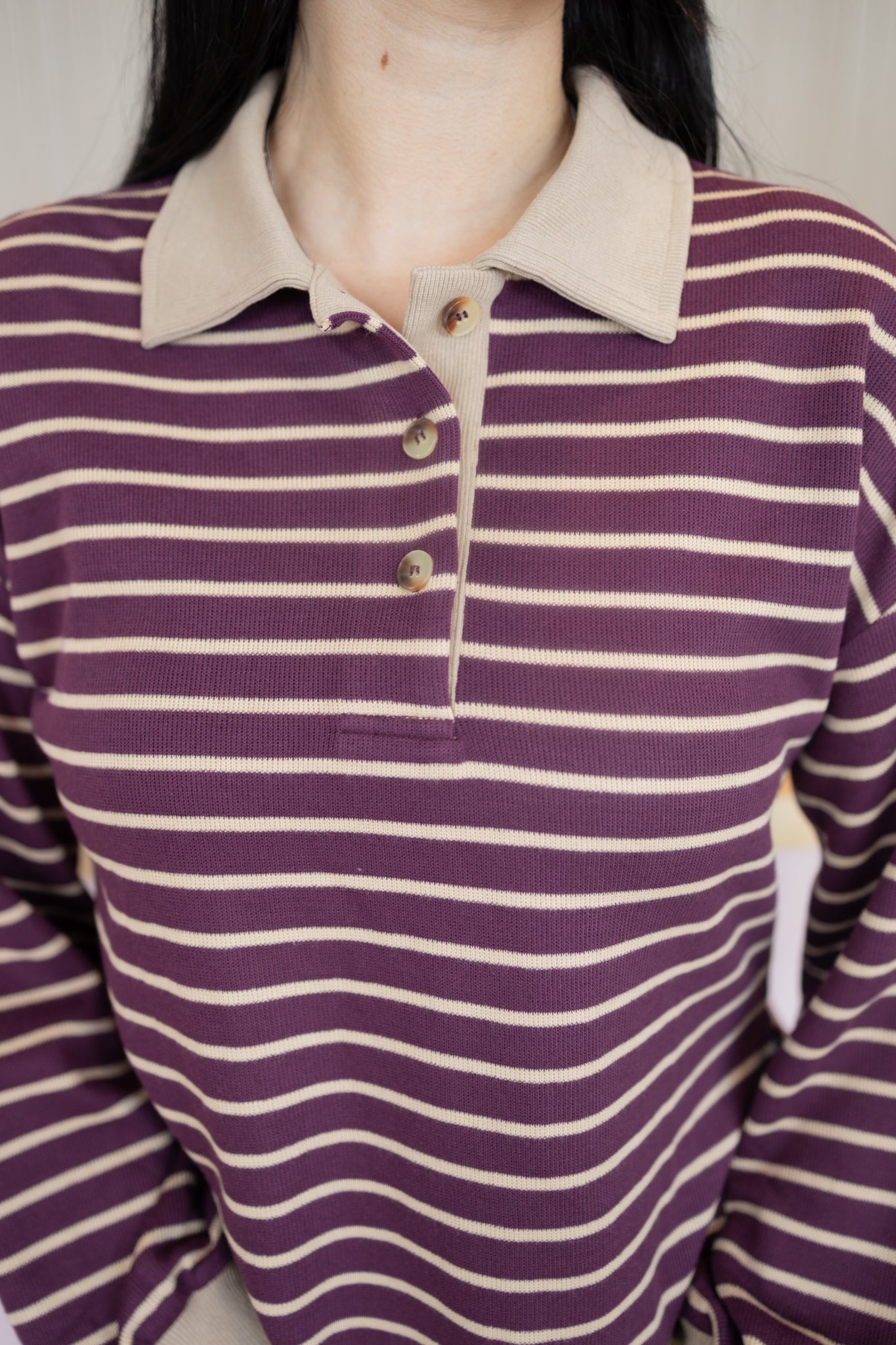 MARGOT WINE STRIPE TOP