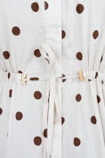 Load image into Gallery viewer, Ruby brown polk dot blouse
